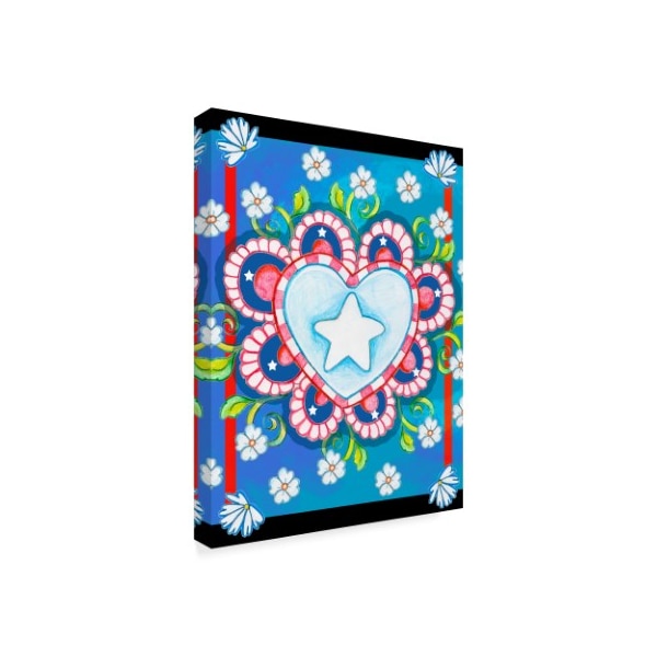 Valarie Wade 'Patriotic Heart' Canvas Art,24x32